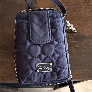 Vera Bradley Quilted Blue Wristlet